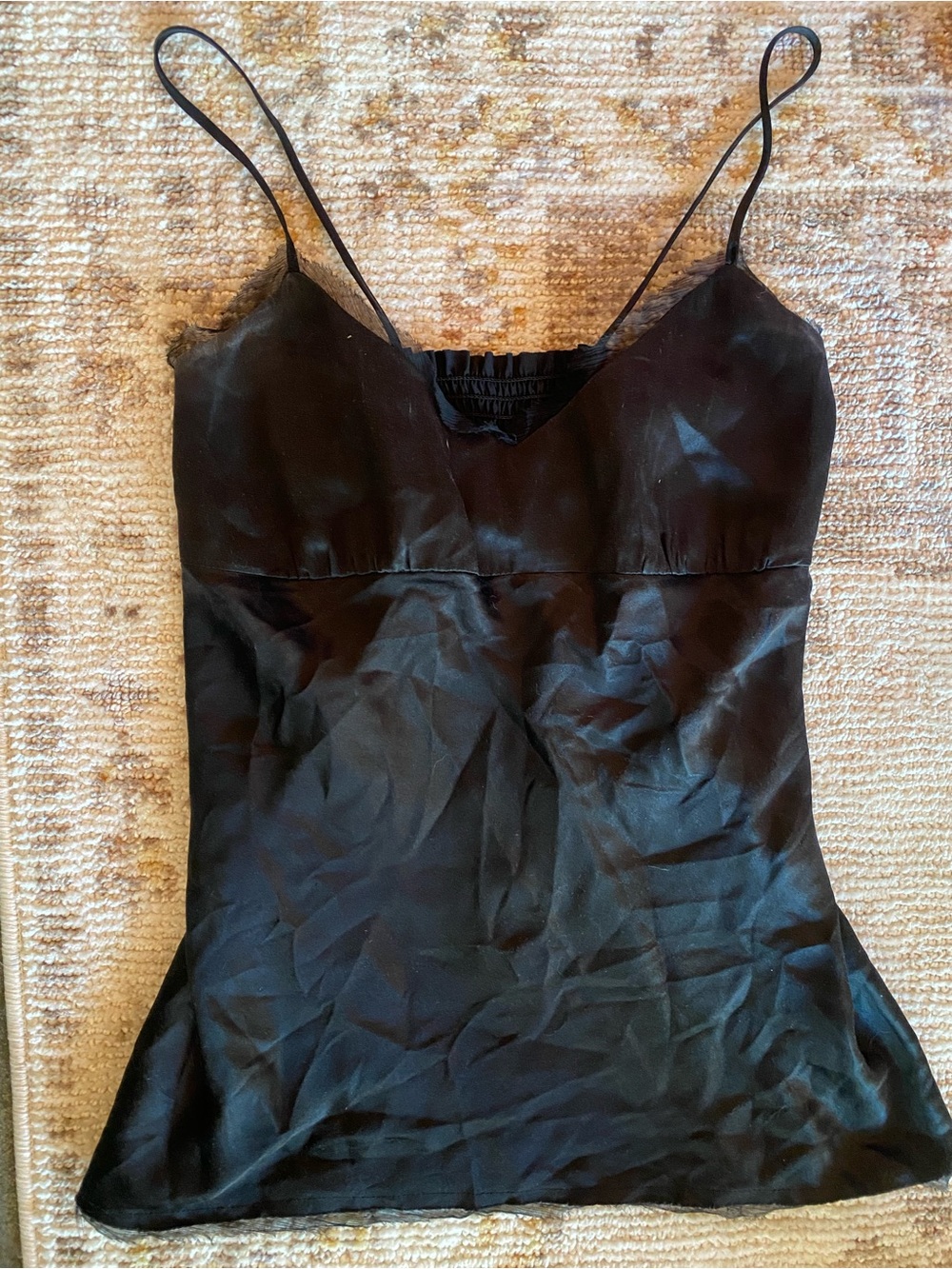 Vince Black Silk  Spaghetti Strap Camisole